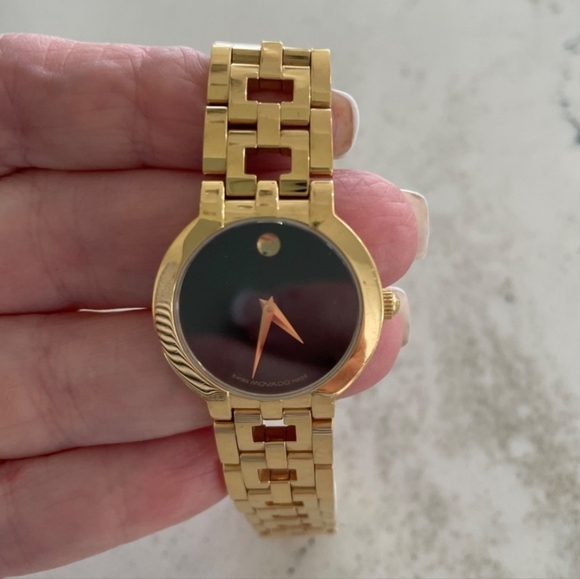 Movado Womens' Museum Goldtone Watch - Picture 3 of 5